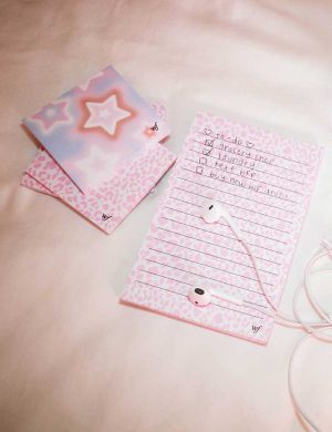 Pink Meow Sticky Notes