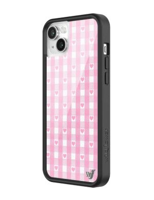 Pink Gingham Hearts iPhone Case